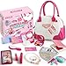 SYNCFUN Play Purse Set for Little Girls 27 PCS Princess Toy Set with Handbags Makeup Phone Wallet Jewelry Lipstick Keys for Girls 3 4 5 6 Years Old Toddlers Kids - Image 2