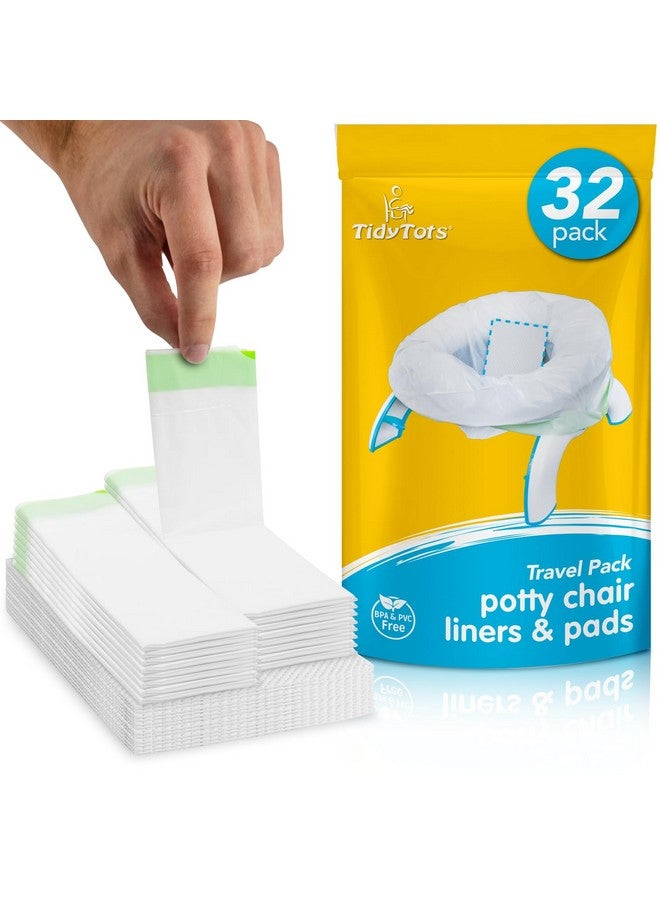 Tidy Tots TidyTots Disposable Liners and Pads Compatible with OXO 2-in-1 Go Potty Chair for Potty Training Toddlers | Combo Travel Pack of 32 Potty Liners and 32 Absorbent Pads | Keeps Potty Seat Clean - Image 1