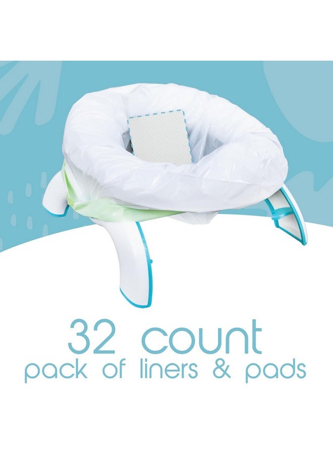 Tidy Tots TidyTots Disposable Liners and Pads Compatible with OXO 2-in-1 Go Potty Chair for Potty Training Toddlers | Combo Travel Pack of 32 Potty Liners and 32 Absorbent Pads | Keeps Potty Seat Clean - Image 3