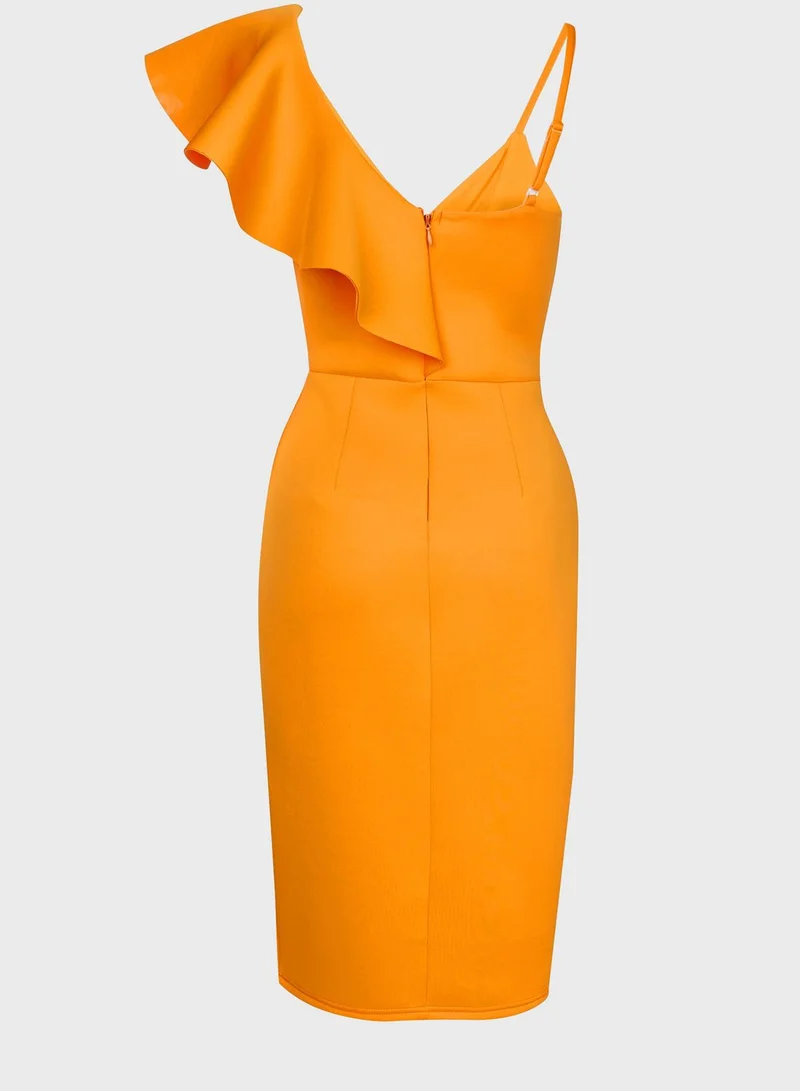 LIPSY Ruffle Detail Bodycon Dress