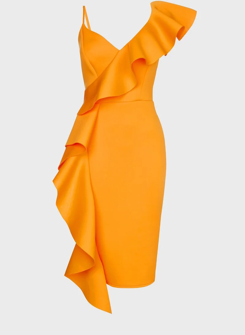 LIPSY Ruffle Detail Bodycon Dress