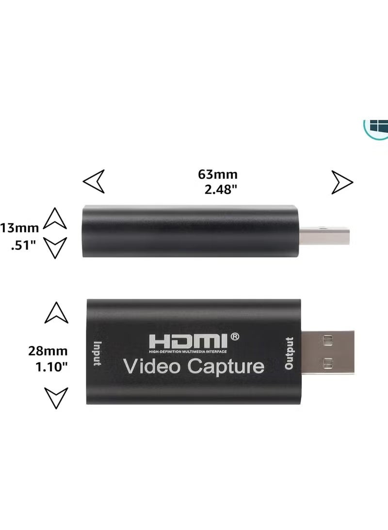 4K HDMI Video Capture Card to USB 2.0 for Live Streaming, Video Recording, Online Meetings and Game Capture - Image 2
