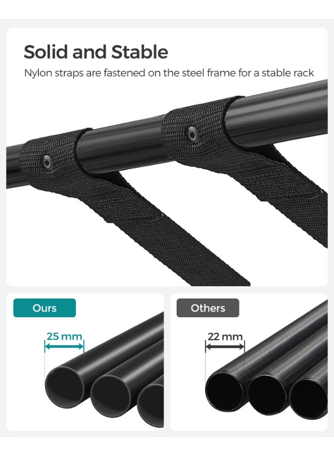 SONGMICS Luggage Rack for Guest Room, Set of 2 Suitcase Stands, Foldable Steel Frame, for Hotel, Bedroom, Holds up to 110 lb, 27.2 x 15 x 20.5 Inches, Black - Image 5