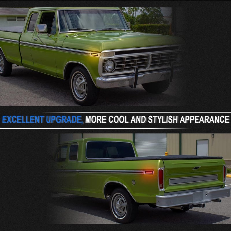 SHINEFIT LED Side Marker Lights for Ford F Series Truck, Bronco, and Econoline Van (1973-1991) - Smoke Lens - Image 5