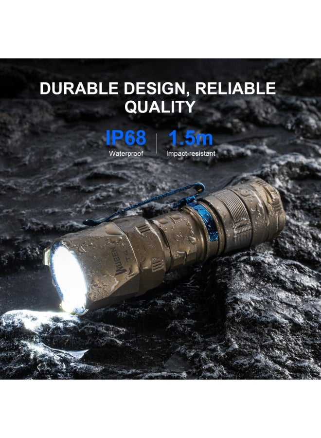 WUBEN T4 Tactical Flashlight Rechargeable, EDC Flashlight 850 High Lumen, 1315ft Long Throw Torch, IP68 Waterproof Camping Torch for Home, Inspection, Work - Image 4