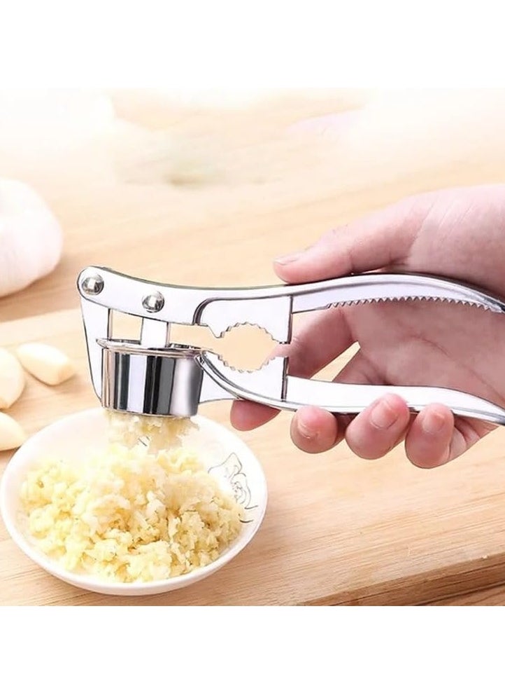 VIO - Professional Kitchen 3 In 1 Garlic Press Nutcracker Garlic Mincer Crusher Multipurpose Heavy Duty Presser Chopper Cracker Easy Clean Durable Kitchen Aid Tools - Image 1