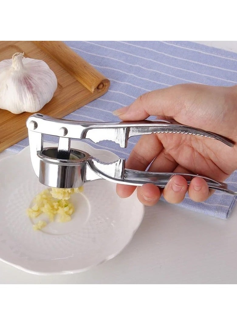 VIO - Professional Kitchen 3 In 1 Garlic Press Nutcracker Garlic Mincer Crusher Multipurpose Heavy Duty Presser Chopper Cracker Easy Clean Durable Kitchen Aid Tools - Image 1