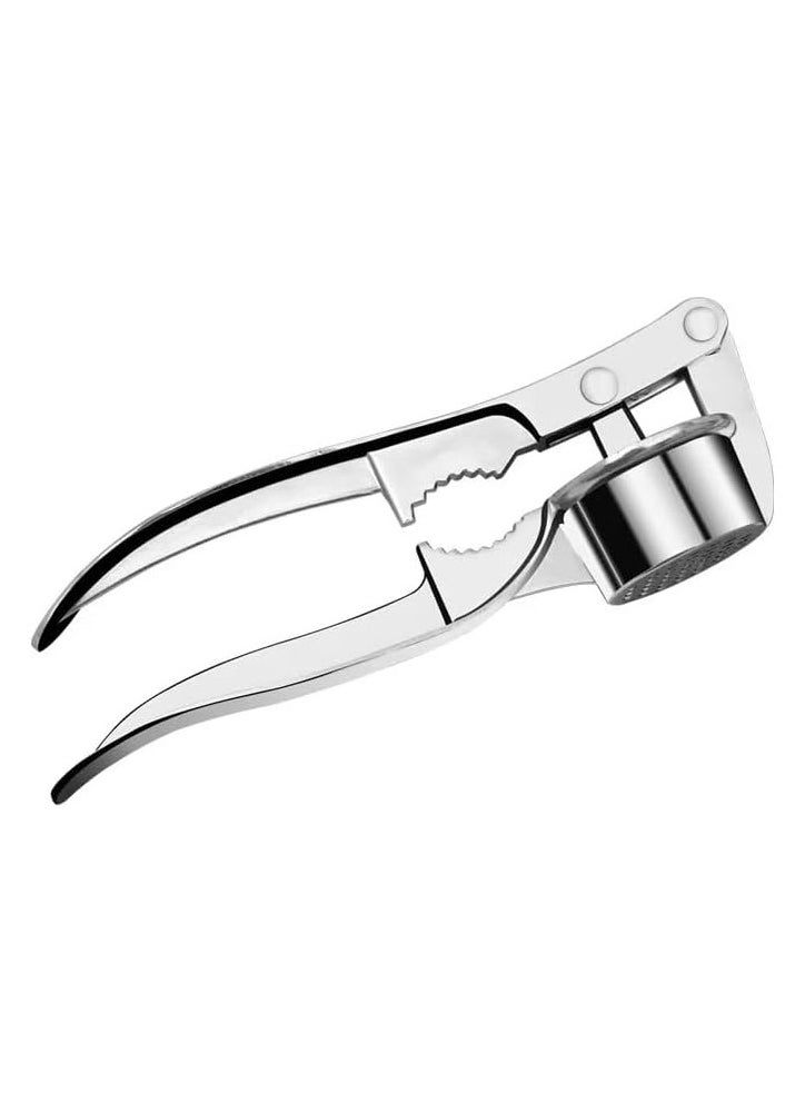 VIO - Professional Kitchen 3 In 1 Garlic Press Nutcracker Garlic Mincer Crusher Multipurpose Heavy Duty Presser Chopper Cracker Easy Clean Durable Kitchen Aid Tools - Image 1