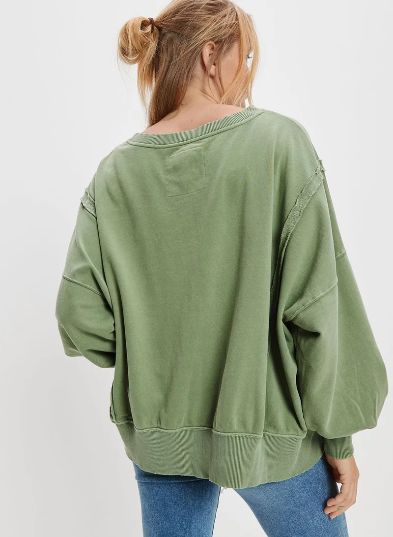 American Eagle Crew Neck Knitted Sweatshirt