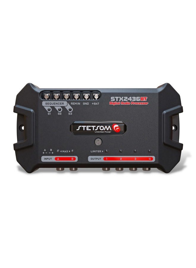 Stetsom STX 2436 Bluetooth DSP - Digital Signal Processor, DSP, Equalizer, Exclusive APP, Band Graphic, High Precision Crossover, Filters, Voltmeter, Limiter, Digital Audio Processor - Image 1