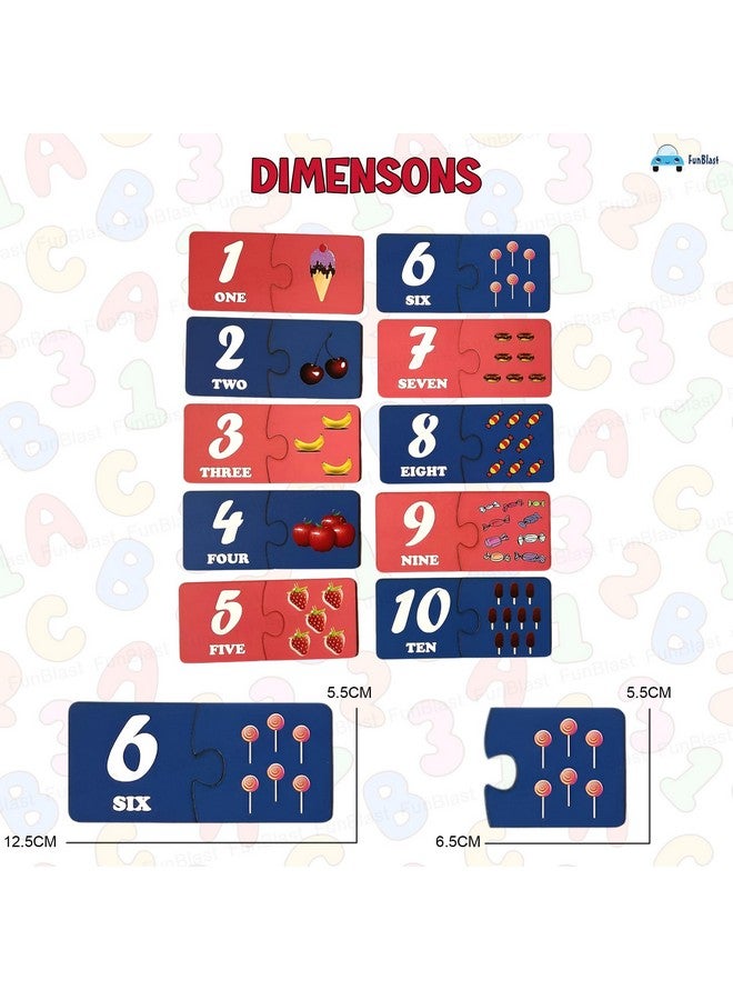 FunBlast Wooden Number Jigsaw Puzzle for Kids Jigsaw Puzzle for Kids of Age 3-5 Years - 24 Pcs (Multicolor) - Image 3