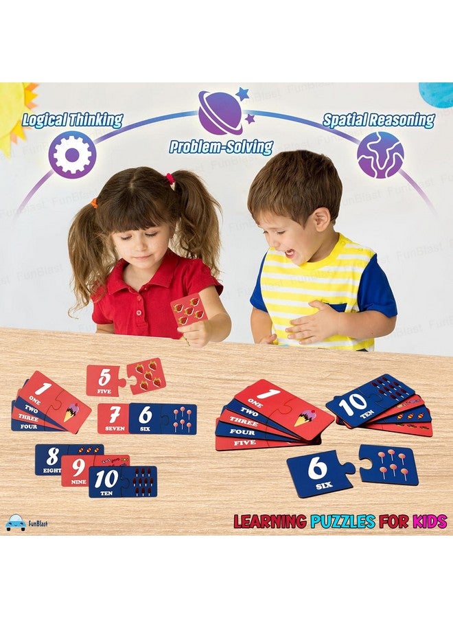 FunBlast Wooden Number Jigsaw Puzzle for Kids Jigsaw Puzzle for Kids of Age 3-5 Years - 24 Pcs (Multicolor) - Image 5