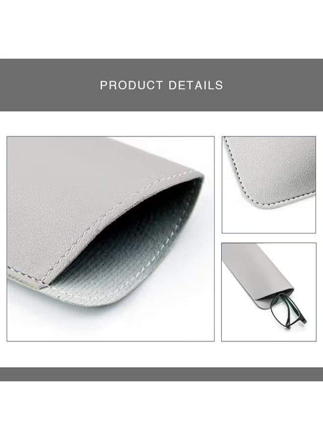 4 Pack Soft Glasses Cases, Leather Sunglasses Cases for Women & Men, Slim Eyeglasses Case - Image 5