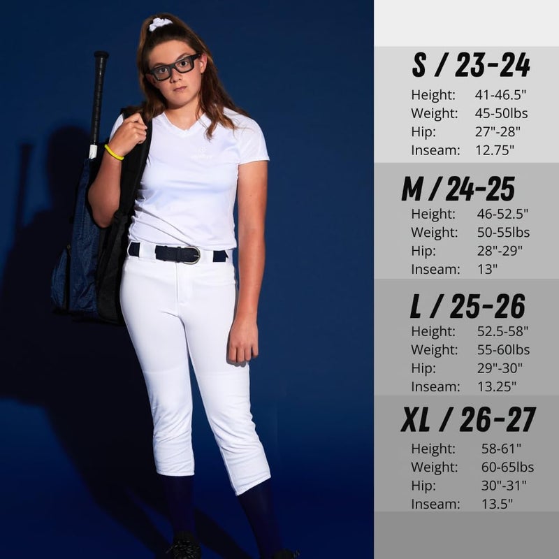 RIP-IT Girl's Classic Softball Pant (White, Small) - Image 4