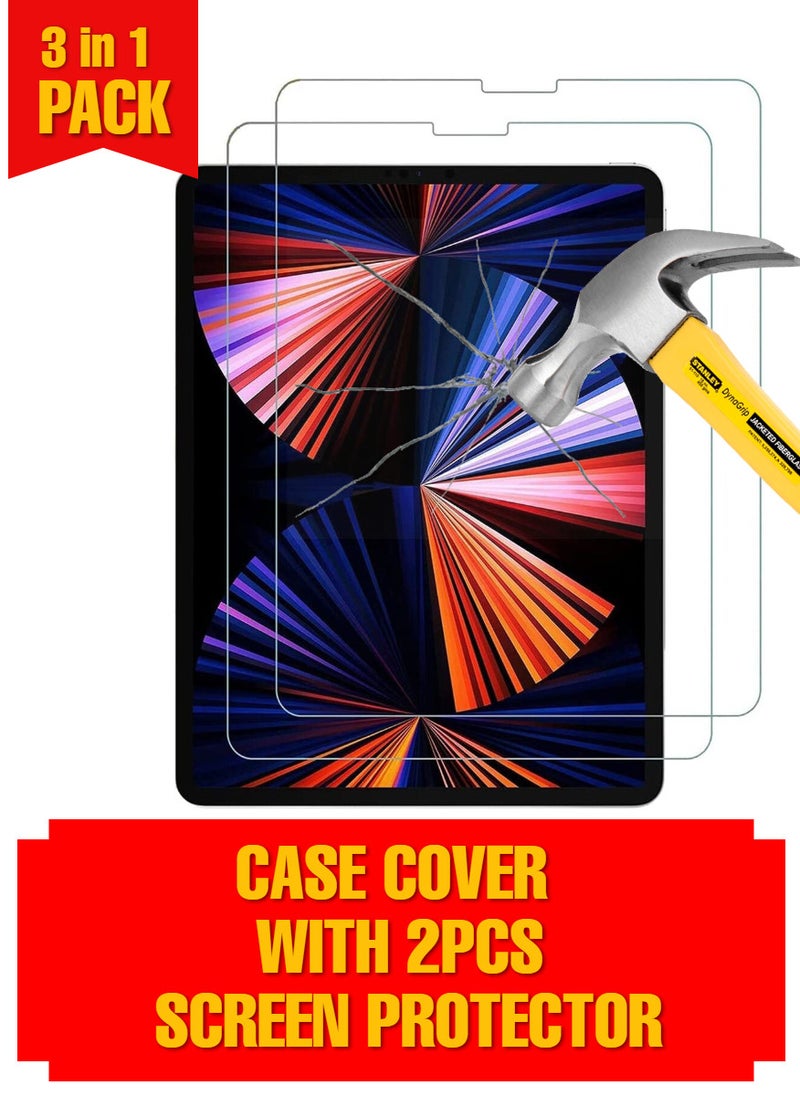 Blueberry Smart Case For iPad Pro 11 Inch 2022 (4th Gen) with 2 Pieces Tempered Clear Glasses - Image 2