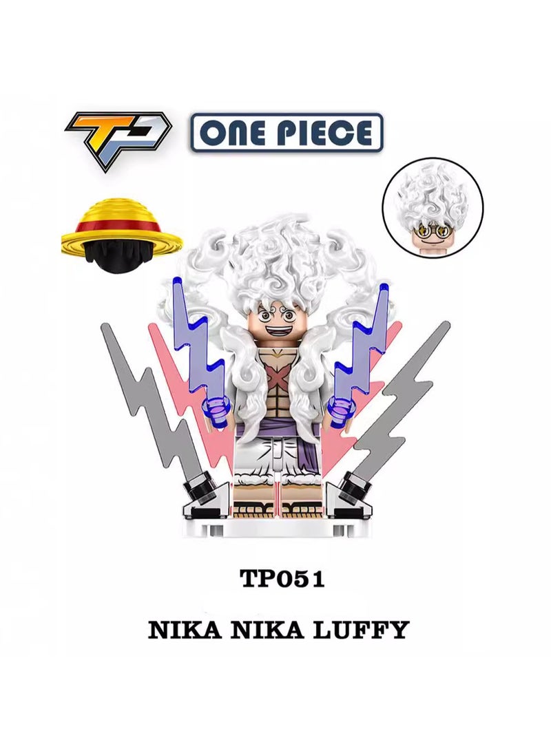TP1007 Fifth Gear Nika Luffy Sauron Kaido Jinbei Assembled Building Blocks Minifigures Children's Toys Trendy Play Ornaments 8 Pieces - Image 2