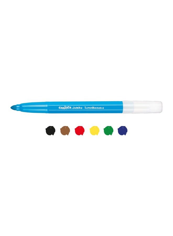 CARIOCA Jumbo Box 6pcs Felt Tip Pens - Image 2