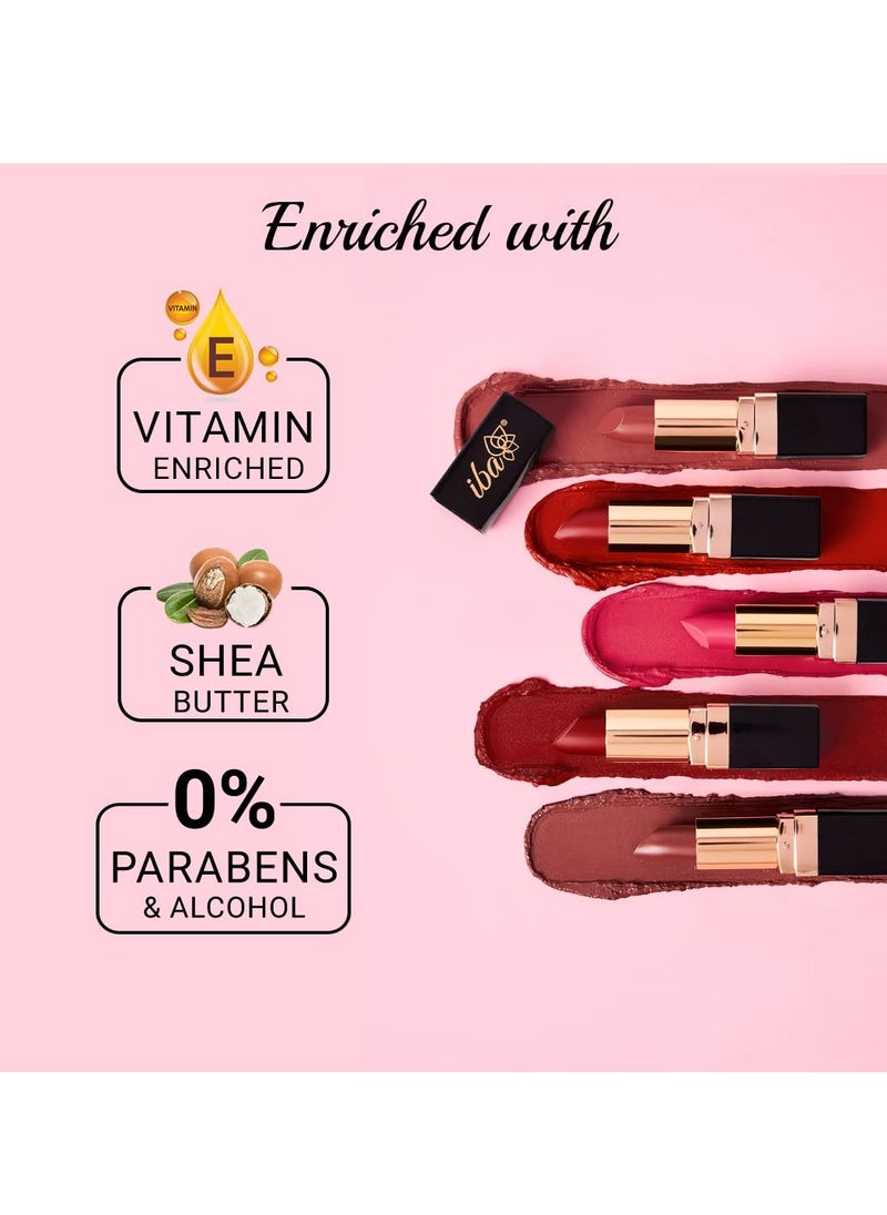 Iba Iba Long Stay Matte Lipstick Shade M01 Deep Mauve 4g  - Image 4