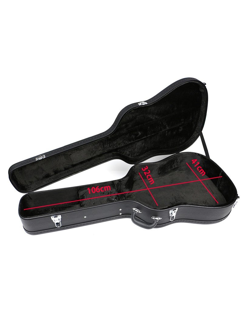 Generic Guitar Case Acoustic Guitar Hard Case Classical Guitars Cases 39inch 40inch 41inch Guitar Shell with Key Anti-shock Waterproof Travel Guitar Bag for Air Consignment  - Image 2