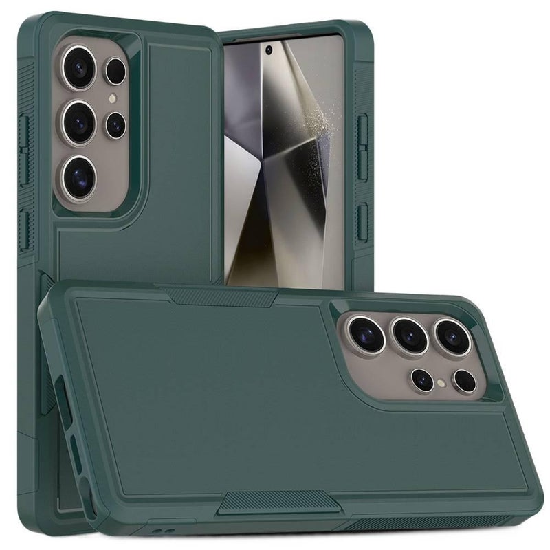 غطاء مزدوج الطبقات | مقاوم للصدمات لـ Samsung S26 Ultra / Samsung S26 | Dark Green | مقاوم للصدمات | حماية من السقوط - Image 1