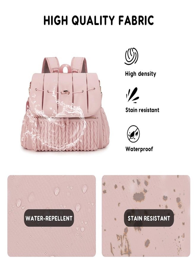 SONARIN Convertible Diaper Bag Backpack Waterproof Nappy Changing Bag Travel Mummy Bag with Changing Pad & Shoulder Strap(Pink) - Image 5