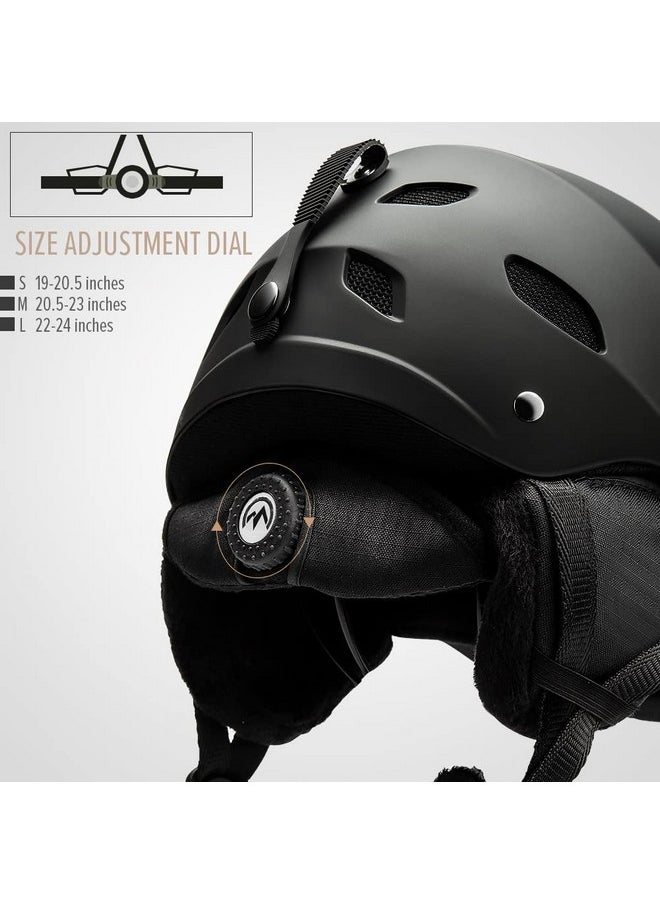 OutdoorMaster Kelvin Ski Helmet Snowboard Helmet For Men, Women & Youth (Black,M)  - Image 4
