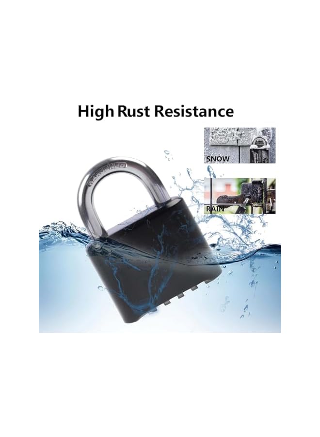PROMASS PROMASS Combination Lock,4 Digit Combination Lock, Heavy Duty Security Lock,Code Security,Combination Padlock,Luggage Lock,Corrosion Resistant Lock for Gym, School Locker, Shed, Garage  - Image 5