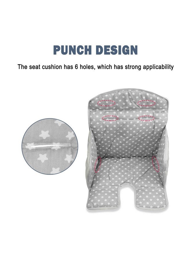 twoworld High Chair Cushion, High Chair Seat Cover for Baby Dining Hair (Gray Star) - Image 4