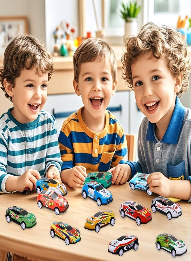 Siwarm 28 pcs Pull Back Cars Toys for Kids, Party Favors Treasure Box for Classroom Prizes Mini Vehicles Race Cars Toys Bulk Xmas Gifts Pinata Goodie Bag Stocking Stuffers for Boys Girls Toddlers - Image 2