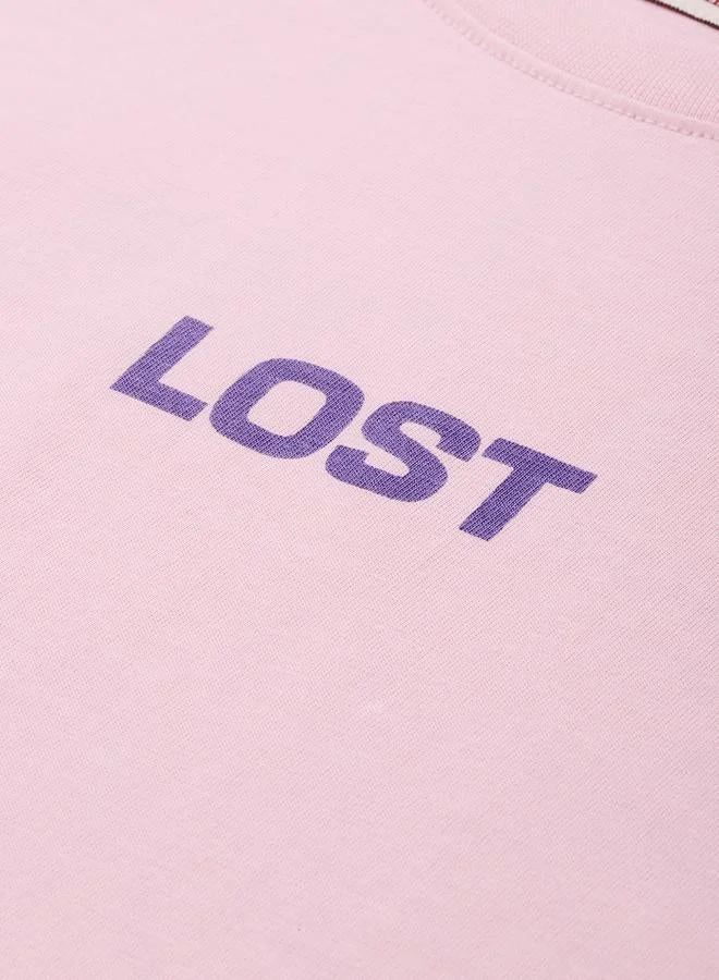 Difference of Opinion Women Boxy Slogan Print T-Shirt