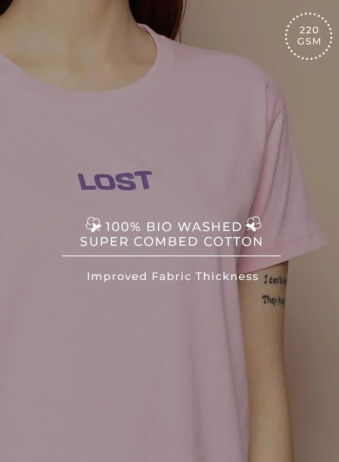 Difference of Opinion Women Boxy Slogan Print T-Shirt