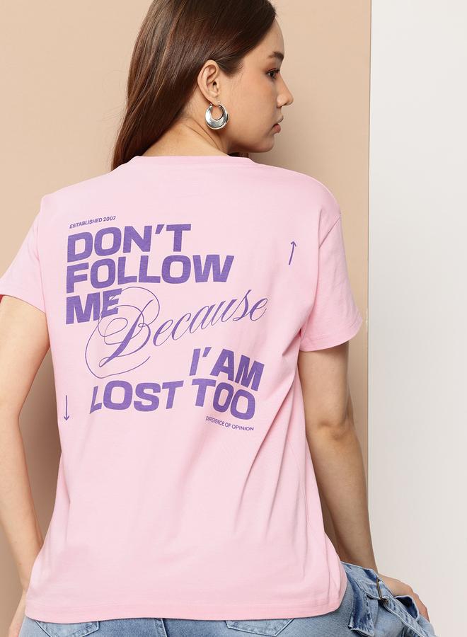 Difference of Opinion Women Boxy Slogan Print T-Shirt - Image 3