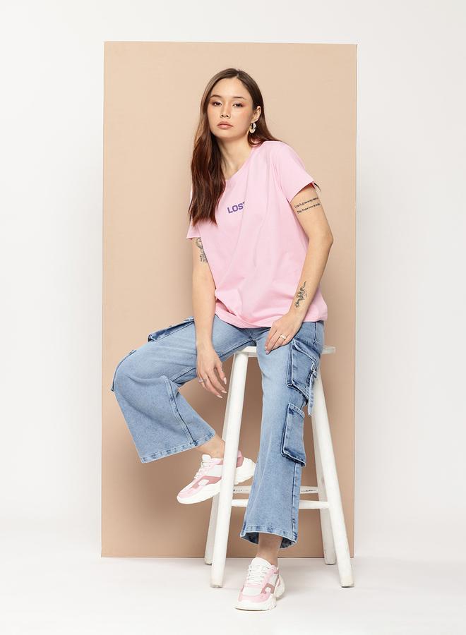 Difference of Opinion Women Boxy Slogan Print T-Shirt - Image 5