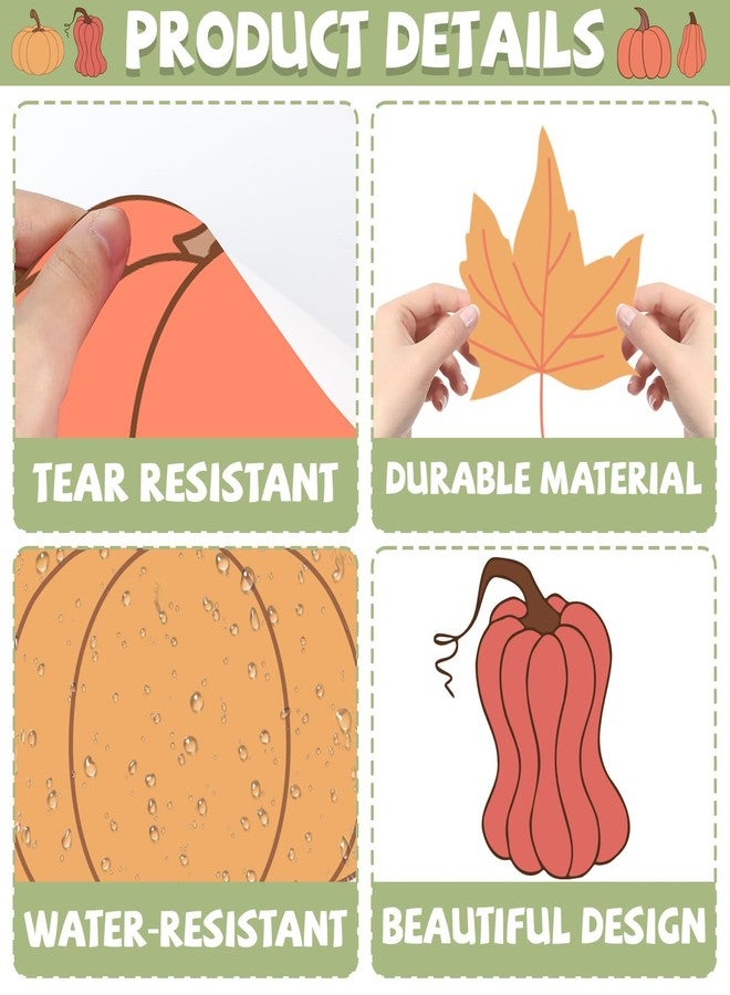 ojustbeok Thanksgiving Fall Gnome Classroom Bulletin Board Decorations Thanksgiving Pumpkin Paper Cutouts Fall in Love with Learning Decors for Autumn Pumpkin School Chalkboard Wall Decor Supplies - Image 3