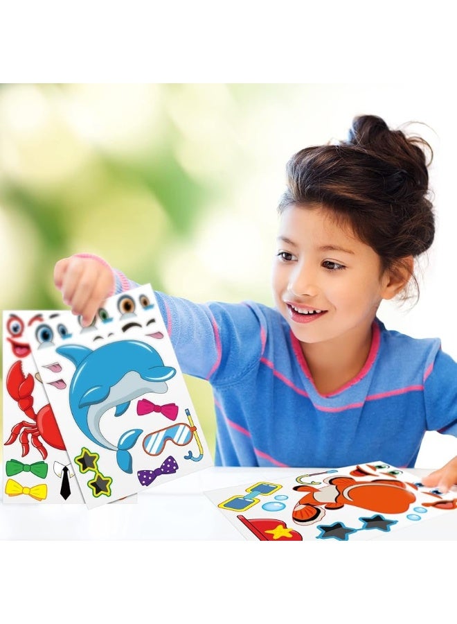 Sinmoe 48 Sheets Make Sea Animal Stickers Ocean Stickers for Kids Under The Sea Games Activity Stickers Sea Themed Party Favors Fish Sea Animal Stickers Crafts for Classroom Decorations Party Favors - Image 4