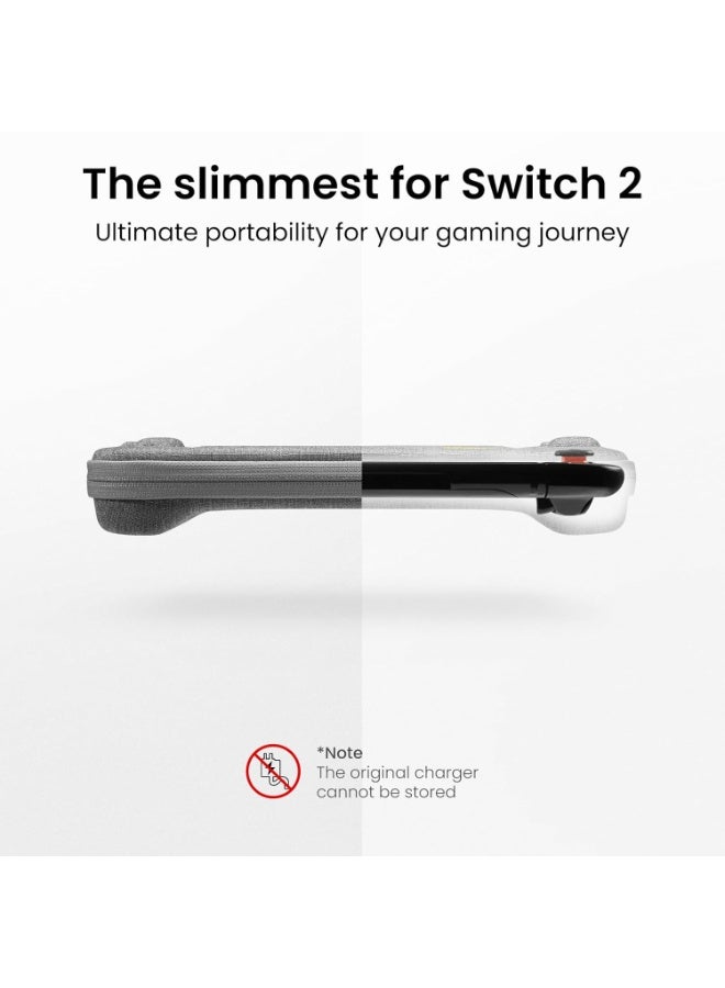 Tomtoc FancyCase-G05 Slim Protective Case for Nintendo Switch 2 – Travel Carrying Case with EVA Hard Shell, Organized Storage, Soft Lining, Game Card 12 Slots - Image 5