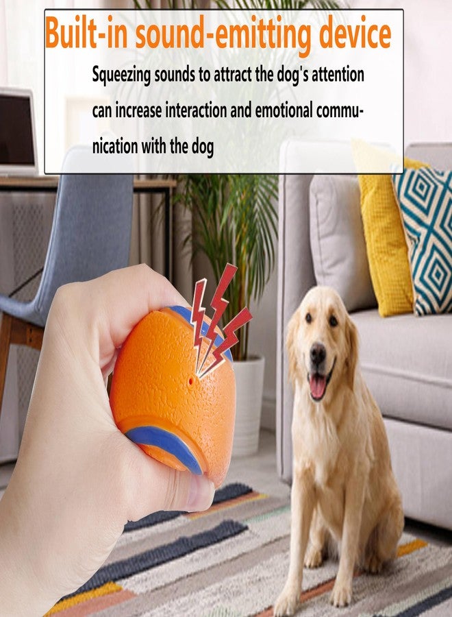 FCCUM Dog Toy Ball,Rubber Sound-Producing Toy Ball, with a Groove Design That is Resistant to Bites, Has a High Bounce, Dog Training Interactive Pet Toy, Relieving Pet Anxiety,Pack of 2 - Image 3
