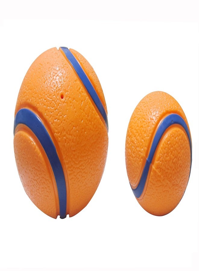 FCCUM Dog Toy Ball,Rubber Sound-Producing Toy Ball, with a Groove Design That is Resistant to Bites, Has a High Bounce, Dog Training Interactive Pet Toy, Relieving Pet Anxiety,Pack of 2 - Image 1