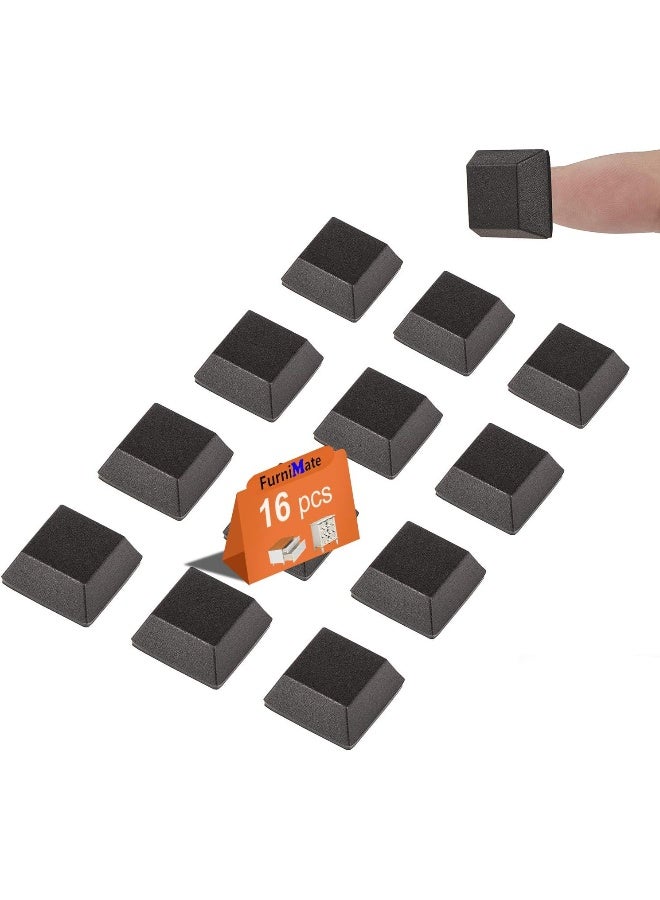 FURNIMATE Rubber Feet for Electronics-Adhesive Rubber Feet 16PCS, Black Rubber Feet Adhesive, Stick on Rubber Feet, Rubber Bumpers Self Adhesive  - Image 1
