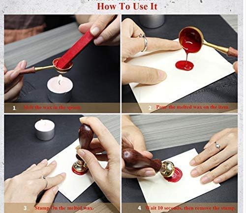 MDLG Vintage Fancy Anchors Wax Seal Sealing Stamp Embellishment Wedding Invitation Card Snail Mail Gift Wrapping Wine Package Great Christmas Gift Idea Ocean Wax Seal Stamp Set - Image 5