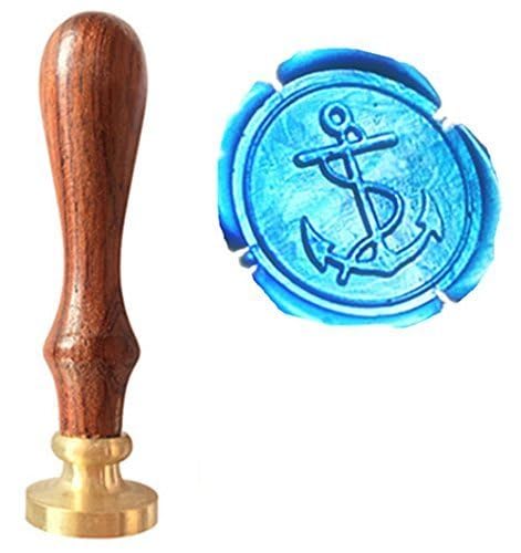 MDLG Vintage Fancy Anchors Wax Seal Sealing Stamp Embellishment Wedding Invitation Card Snail Mail Gift Wrapping Wine Package Great Christmas Gift Idea Ocean Wax Seal Stamp Set - Image 2