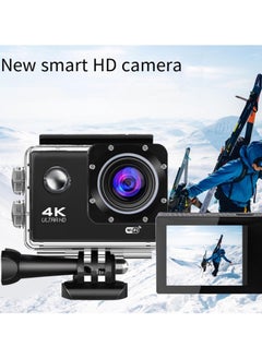 Generic 4K Action Camera, Outdoor Waterproof Sports Camera, IPS Real Color Touchscreen Photography Camera, Adjustable View Angle WIFI Camera With Time Lapse Slow Motion, (1pc, Grey)  - Image 2