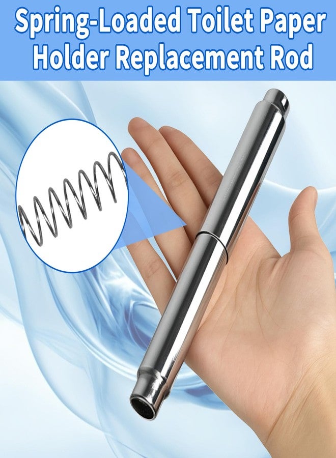 MCSDFN Stainless Steel Toilet Paper Holder Replacement Rod - Universal Fit Spring Loaded Toilet Roller Holder Rod for Bathroom - Image 3