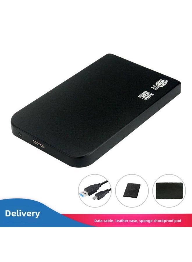 Screw-free Tool-free 2.5 Inch Notebook Sata Upper And Lower Cover Metal Shell Usb3.0 Mobile Hard Disk Box-Color:U25S30M Black  - Image 1