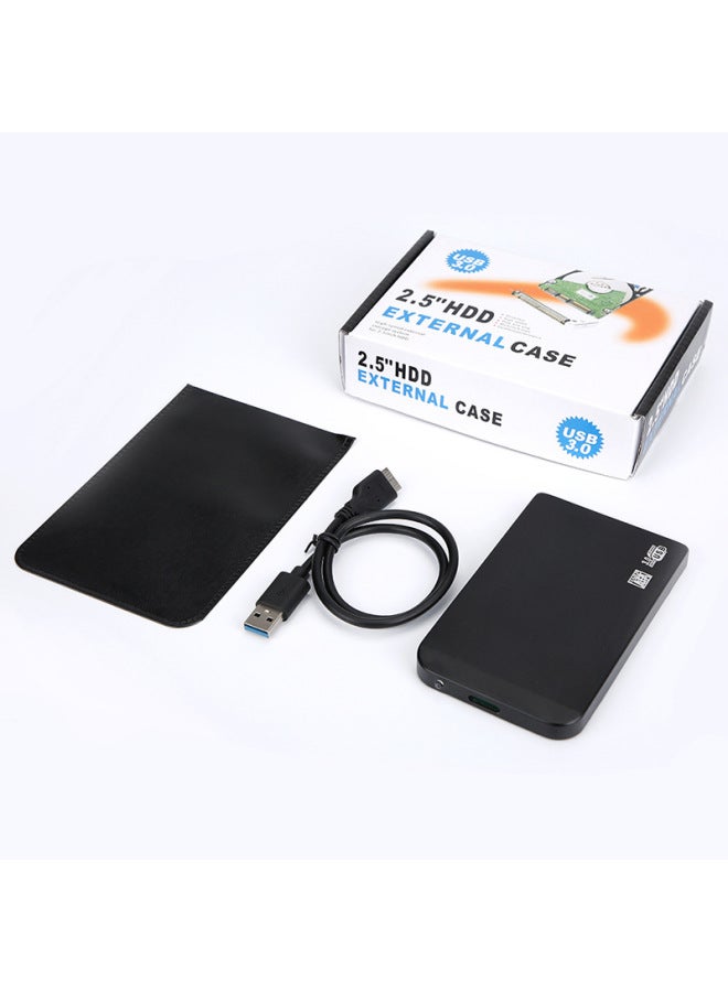 Screw-free Tool-free 2.5 Inch Notebook Sata Upper And Lower Cover Metal Shell Usb3.0 Mobile Hard Disk Box-Color:U25S30M Black  - Image 4