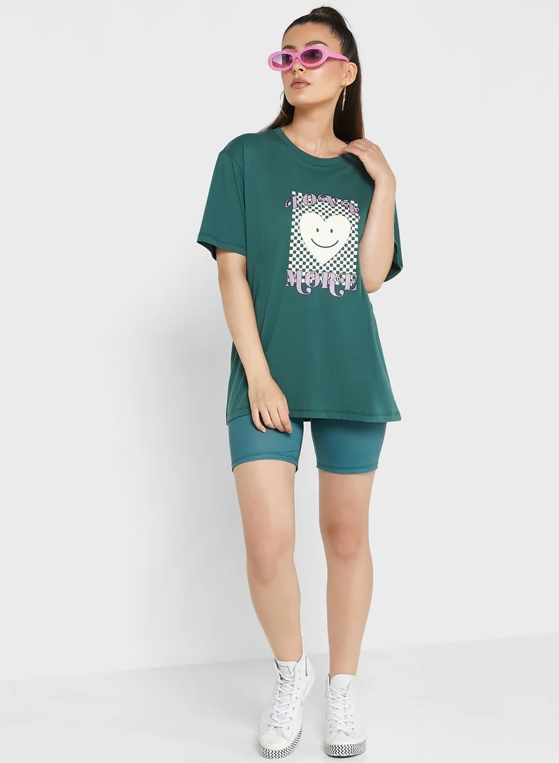 Ginger Short Sleeve Graphic Tee & Shorts Set