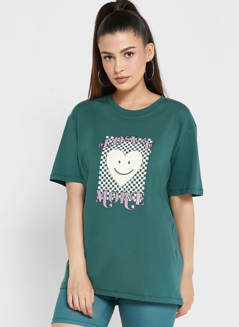 Ginger Short Sleeve Graphic Tee & Shorts Set