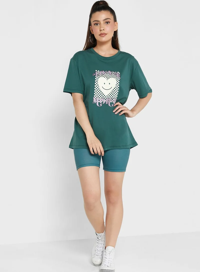 Ginger Short Sleeve Graphic Tee & Shorts Set