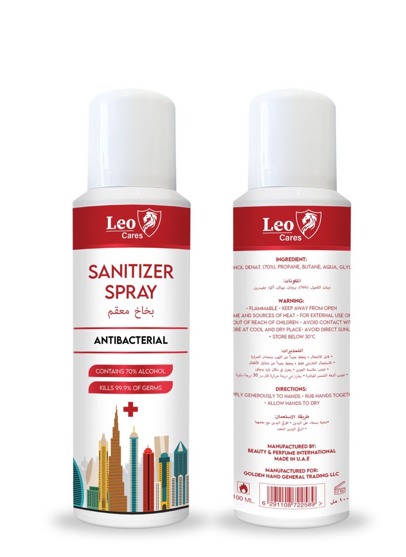 LEO - LEO CARES HAND SANITIZER 100ML (AEROSOL) - Image 1