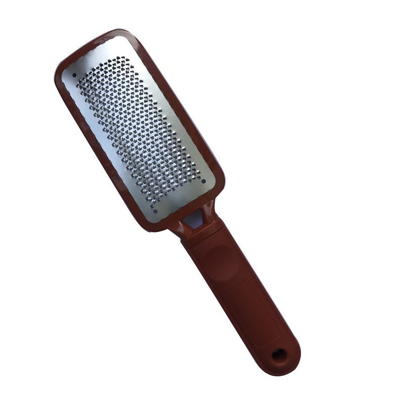 Stainless Steel Foot File Scrubber Pedicure Tool Light brown